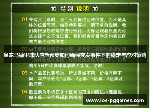 皇家马德里球队应急预案如何确保突发事件下的稳定与应对策略