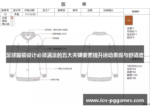 足球服装设计必须满足的五大关键要素提升运动表现与舒适度